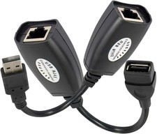 USB to RJ45 Extension Adapter Over RJ45 Ethernet Splitter Cable
