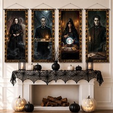 Halloween Decorations 4 PCS Haunted Mansion 40 x 16.5 inches, Multicolor