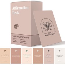 WDphouly Affirmation Cards for Women, 120 Positive A6, pink