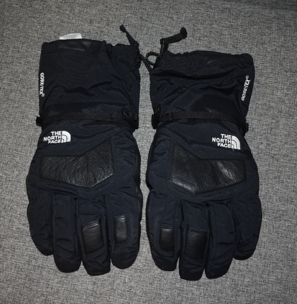 The North Face BLACK Gore-Tex Leather Grip Palm Ski Gloves - Women's Size Medium