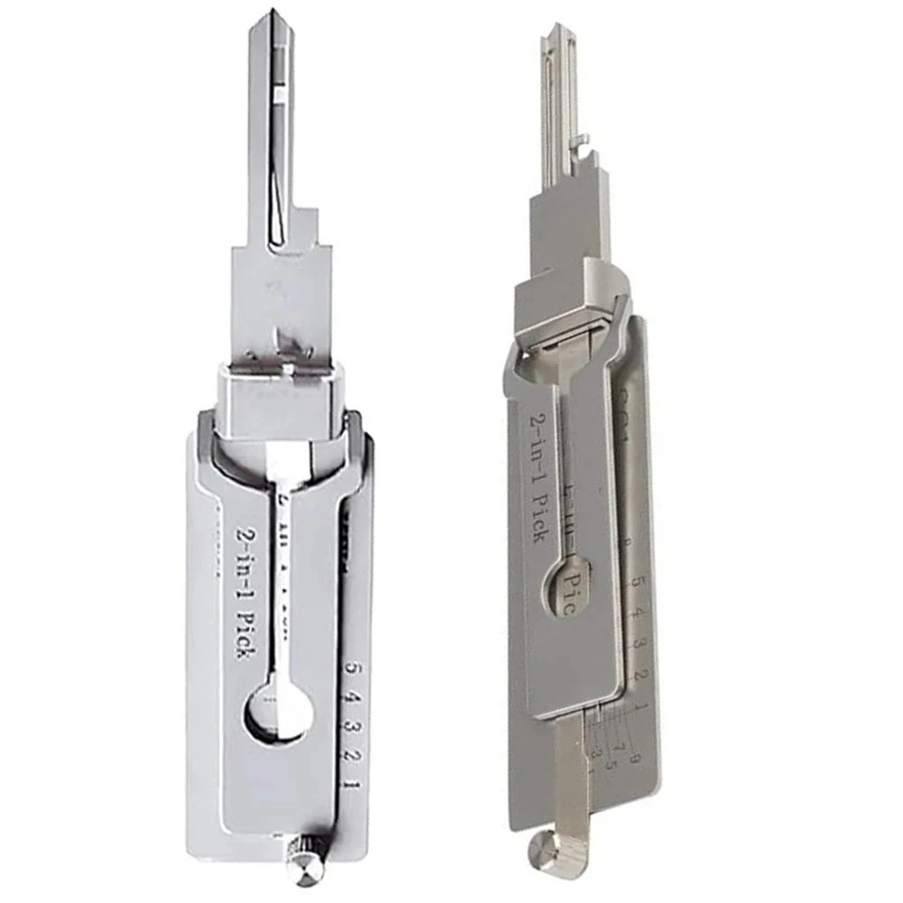 2-in-1 Stainless Steel Key Decoder SS001 PRO Lock Decoder Repair Tools-(1pc)*