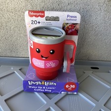 Fisher Price Laugh  Learn Wake Up  Learn Coffee Mug Red