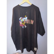 Vintage Platinum FUBU Harlem Globetrotters Graphic T-Shirt Black 90s Streetwear