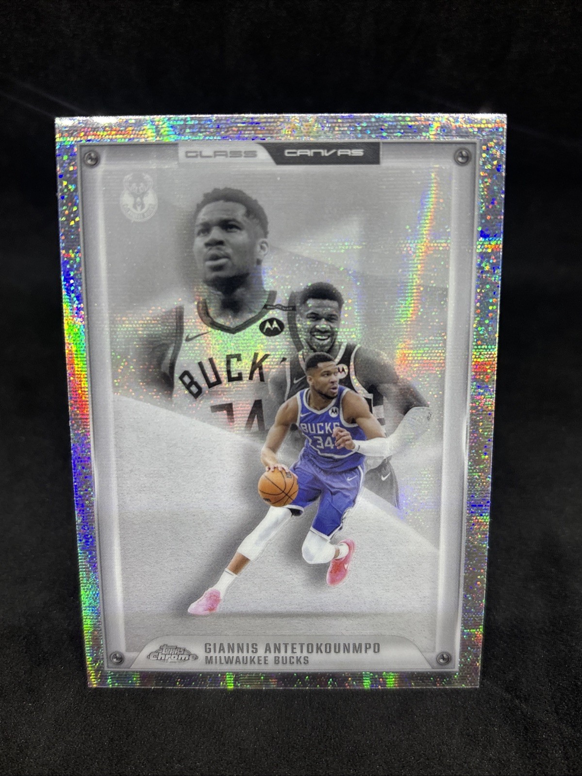 GIANNIS ANTETOKOUNMPO Glass Canvas CASE HIT 2025-26 Topps Chrome Basketball SSP