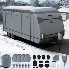 Heavy-Duty 18'1"-34' Travel Trailer RV Cover Waterproof Windproof Camper Cover