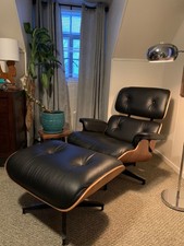 2018 Eames Chair and Ottoman Black Leather