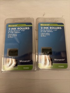 2 Pack Deal Rouleaux d'encre Monarch 1131 Et 1136 Etiqueteurs Noir 925403 Nouveau scellé