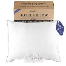Zen Fluff Down Bed Pillows - Soft, Standard/Queen Size (1 Pack) | Soft Queen