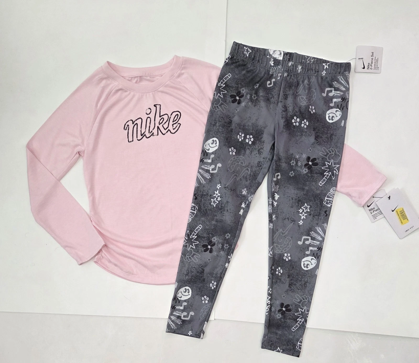 NIKE Girls Size 6X/ 7 Shirt & Leggings 2 Piece Set