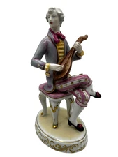 Antique Hollohaza Hungary 1831 Porcelain Baroque Figurine Victorian