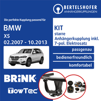 FüR BMW X5 Typ E70 02.2007-10.2013 AHK Starr +7Pol Spezifisch E-Satz TOP