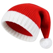 Christmas Hat Kids Fits 1-4 Years Santa Winter Baby Slouchy Beanie Knit