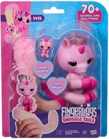 Fingerlings Snuggle Tails Interactive Pink Unicorn Evie with Fluffy Tail