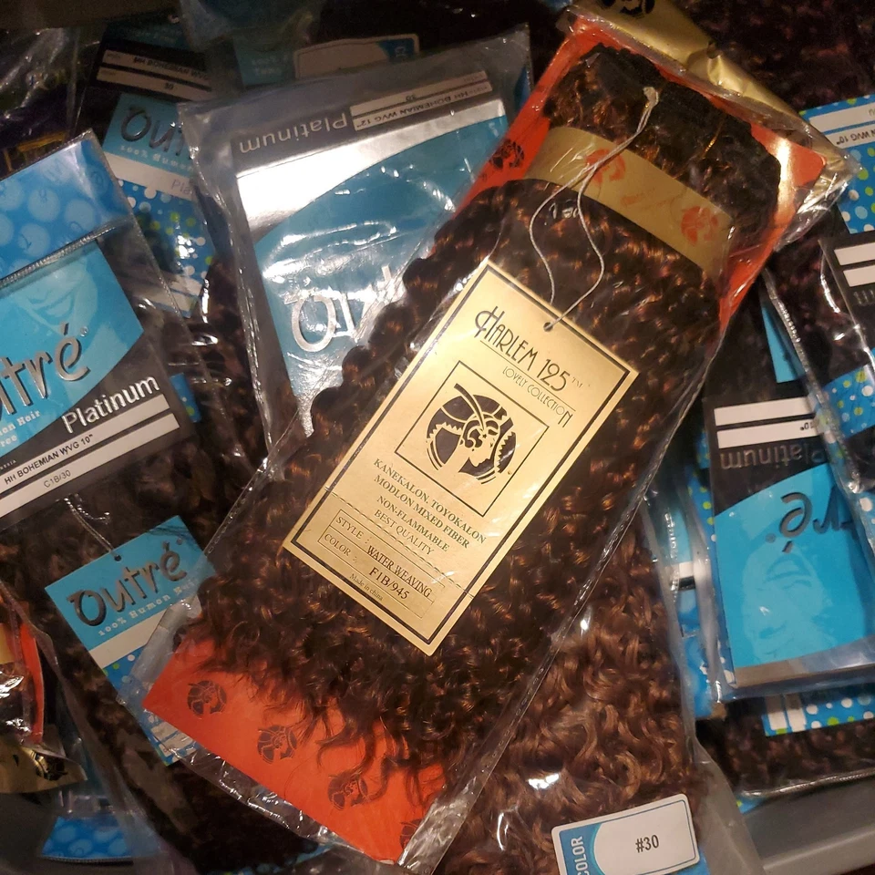 Paquete de tejido de rizos duros bohemios 100 % humanos Outre en muy buena condición 12" paquete único Foto 3 de 4