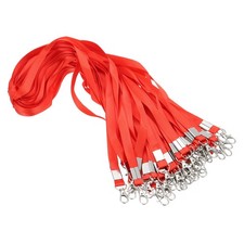 50pcs 48cm Lanyards Bulk Teacher Durable Personalized with Clip Red