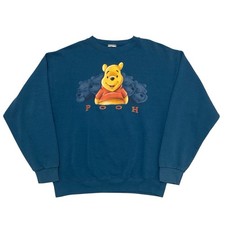 Vintage Winnie The Pooh Faces Sweatshirt Medium Disney Store Made in USA