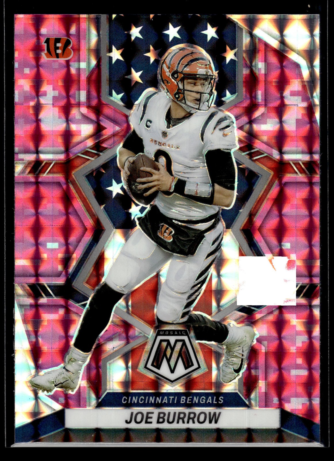 2022 Panini Mosaic #255 Joe Burrow Mosaic Camo Pink