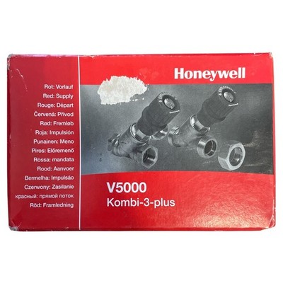 Resideo Strangabsperrventil Kombi-3-Plus Messing, Muffe, DN 25, rot  V5000Y0025