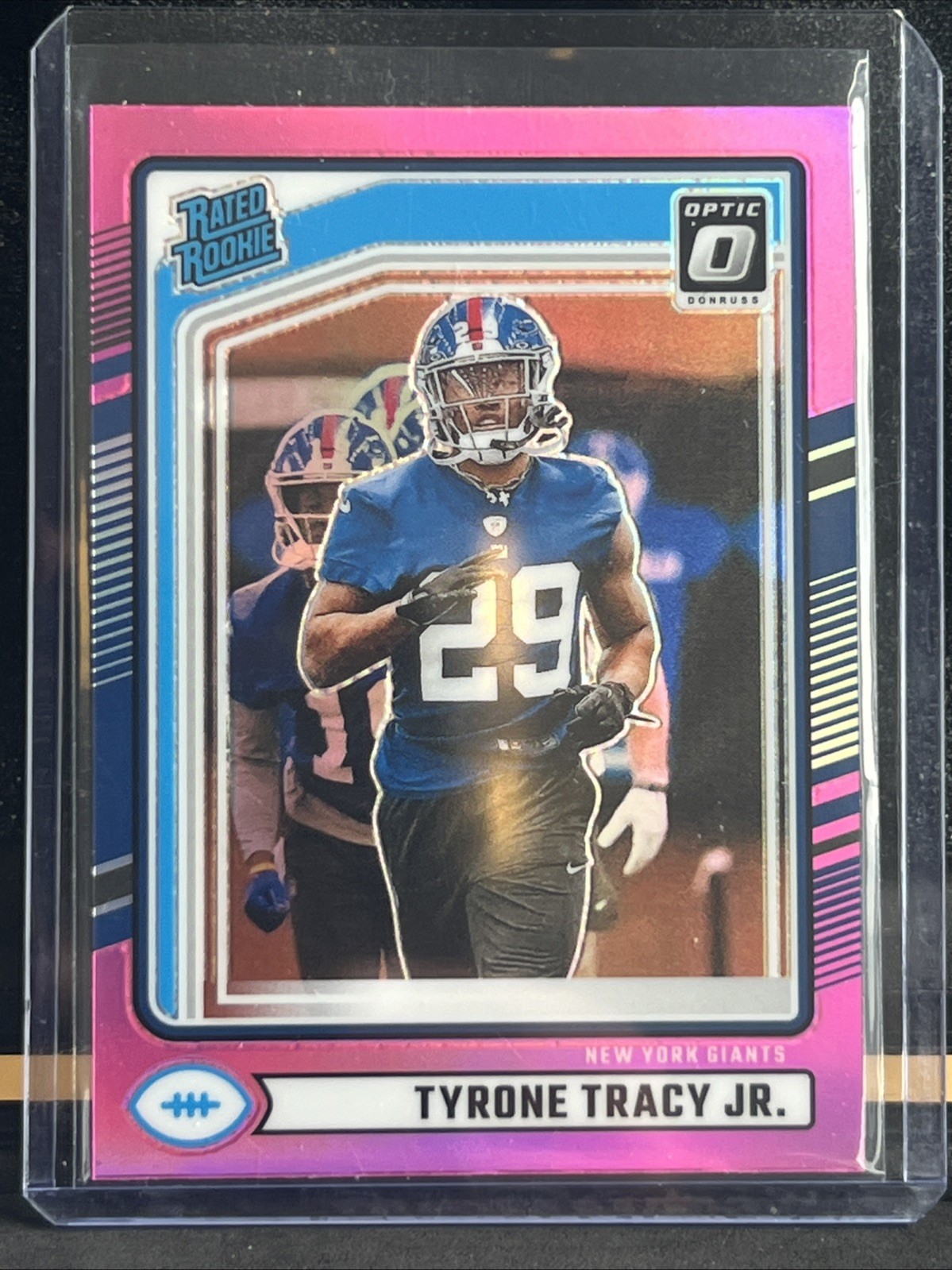 2024 Panini Donruss- Rated Rookie Tyrone Tracy Jr. #364 Optic Preview Pink Prizm