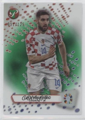 2023 Pristine Road to UEFA Euro 2024 Green Refractor Luka Ivanusec Ivanušec n0c