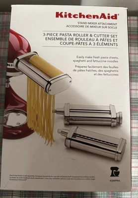 KitchenAid Stand Mixer Attachment 3-Piece Pasta Roller and Cutter Set KSMPRA NEW - Image 1 of 4