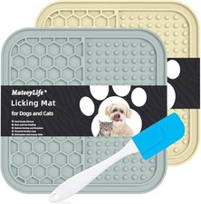 MateeyLife Lick Mat for Dogs Cats, Slow Feeder Licking Pads for Boredom 6"x6"