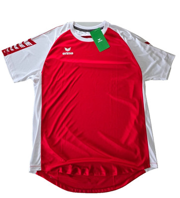 Erima Six Wings Trikot Unisex XL Rot Weiß Sportshirt Fußball Training