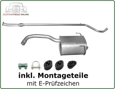 Auspuff Set für Fiat Panda III (312) 1.2 69PS Auspuffanlage Endtopf Flexrohr