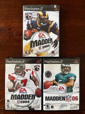 LOT OF 3 Madden NFL (2003, 2004, 2006) PS2 PlayStation 2 - VG Condition