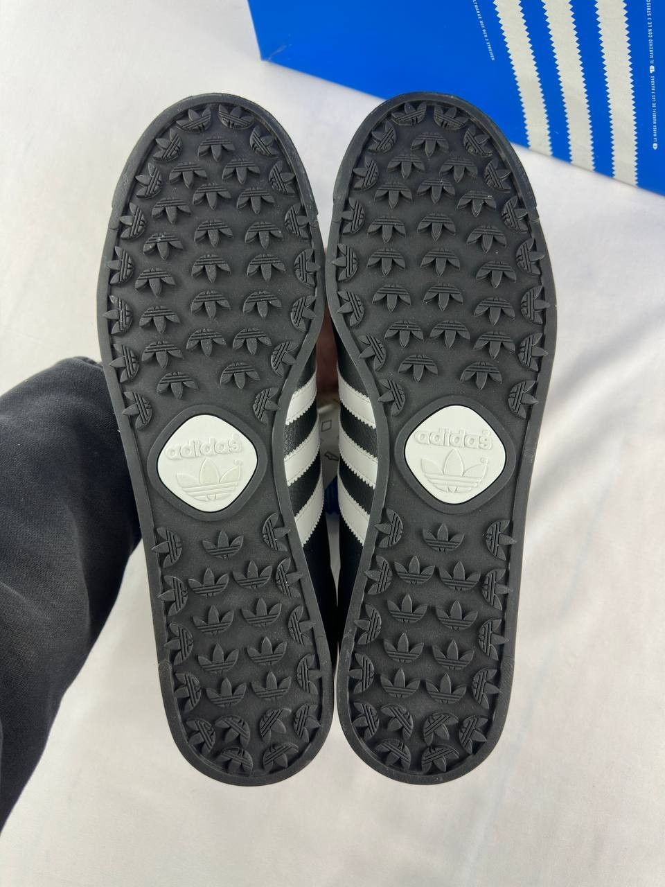 Vintage Adidas Samoa Leather Shoes Black White 2010 019351 Men's Size 13 image 7