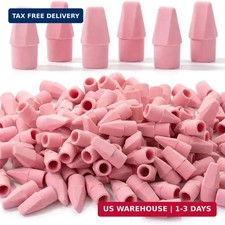 Mr. Pen- Pencil Top Erasers, 120 Pack, Pink, Latex-Free  No-Smudge Cap Pencil E