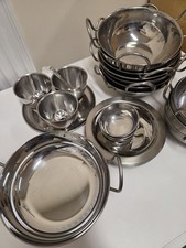 Stainless Steel Balti Dishes,plates ,cups ,spoons Set Various Size