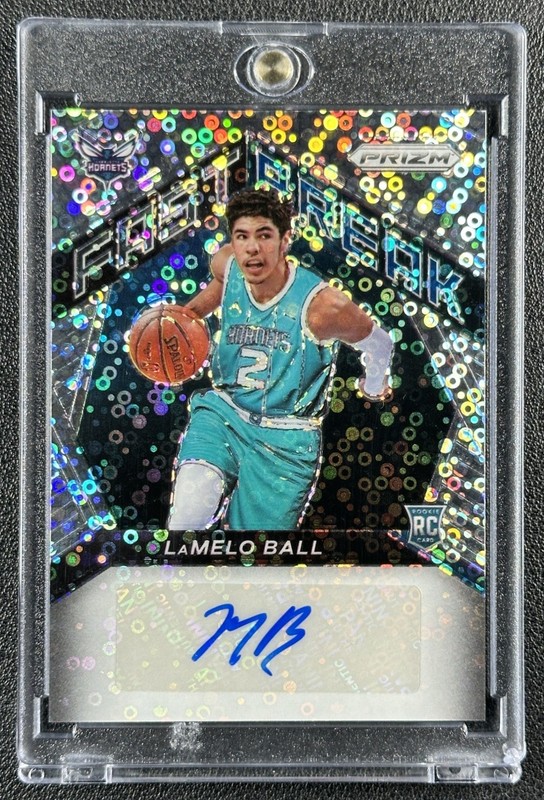 LAMELO BALL 2020-21 PANINI PRIZM #FR-LMB FAST BREAK ROOKIE AUTO RC HORNETS