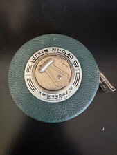 Cinta métrica de acero vintage LUFKIN NI-CLAD ROYAL 50 pies con rebobinado de trabajo