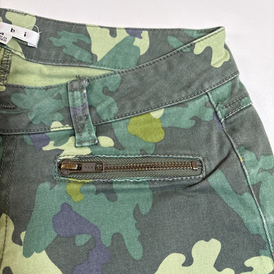 Cabi Camo Pants - Style #766 - Vintage - Size 6 - Zipper Pockets and Cuffs - Image 2 of 4