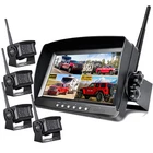 9" 1080P Wireless Split Monitor DVR IR Backup Camera For Truck Trailer RV Camper
