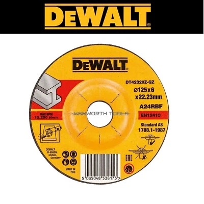DeWalt Grinding Disc For Metal Steel 125mm Thick 6.3mm Abrasive 5" inch Wheel