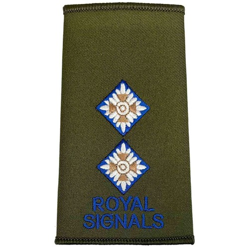 Royal Signals Olive Green Rank Slides (Pair) - Picture 15 of 20