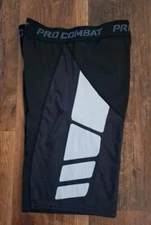 EPRO MEN'S PRO COMBAT COMPRESSION SHORTS LARGE BLACK/WHITE FREE SHIPPING 