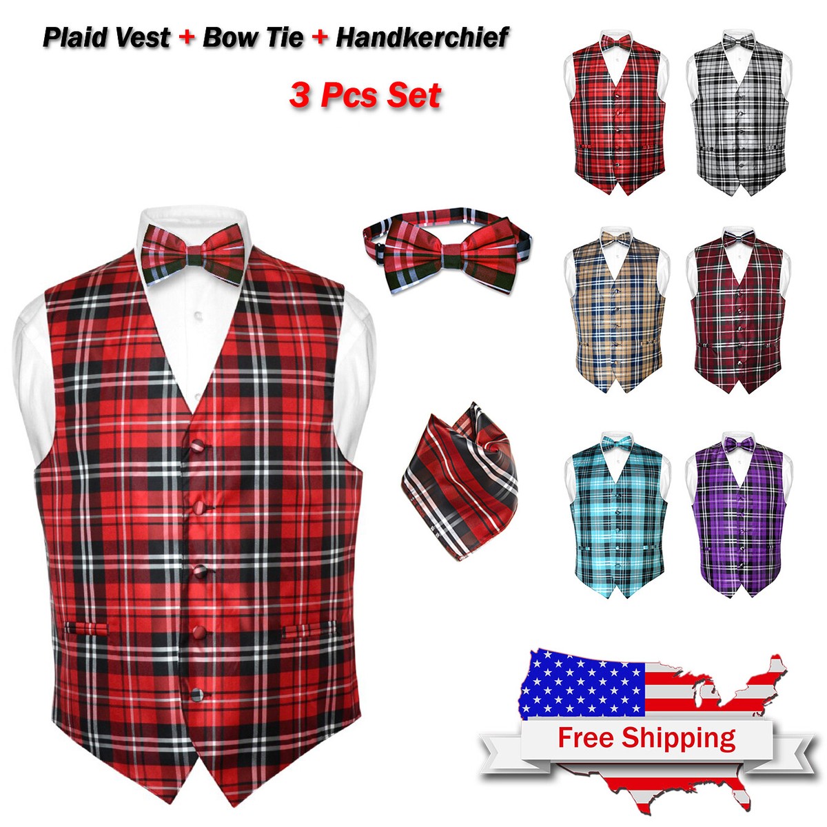 plaid vest and tie