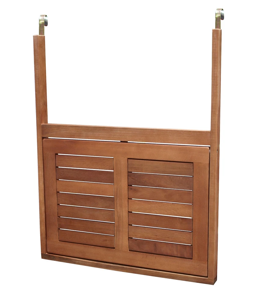 Balkonhängetisch Balkontisch Balkonmöbel Tisch klappbar 60x40cm Akazie Holz - Bild 2 von 4