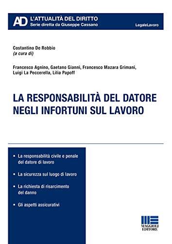 9788891632111 La responsabilità del datore negli infortuni sul lavoro - C. De R