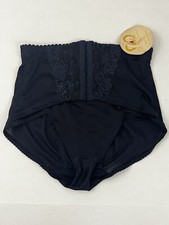 Vintage Jolie Intimates Women's L Black Girdle Shapewear Control Brief 615 NWT