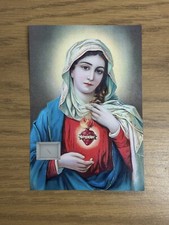Virgin Mary relic Photo Display Catholic Church Hair Strand Speck Holy