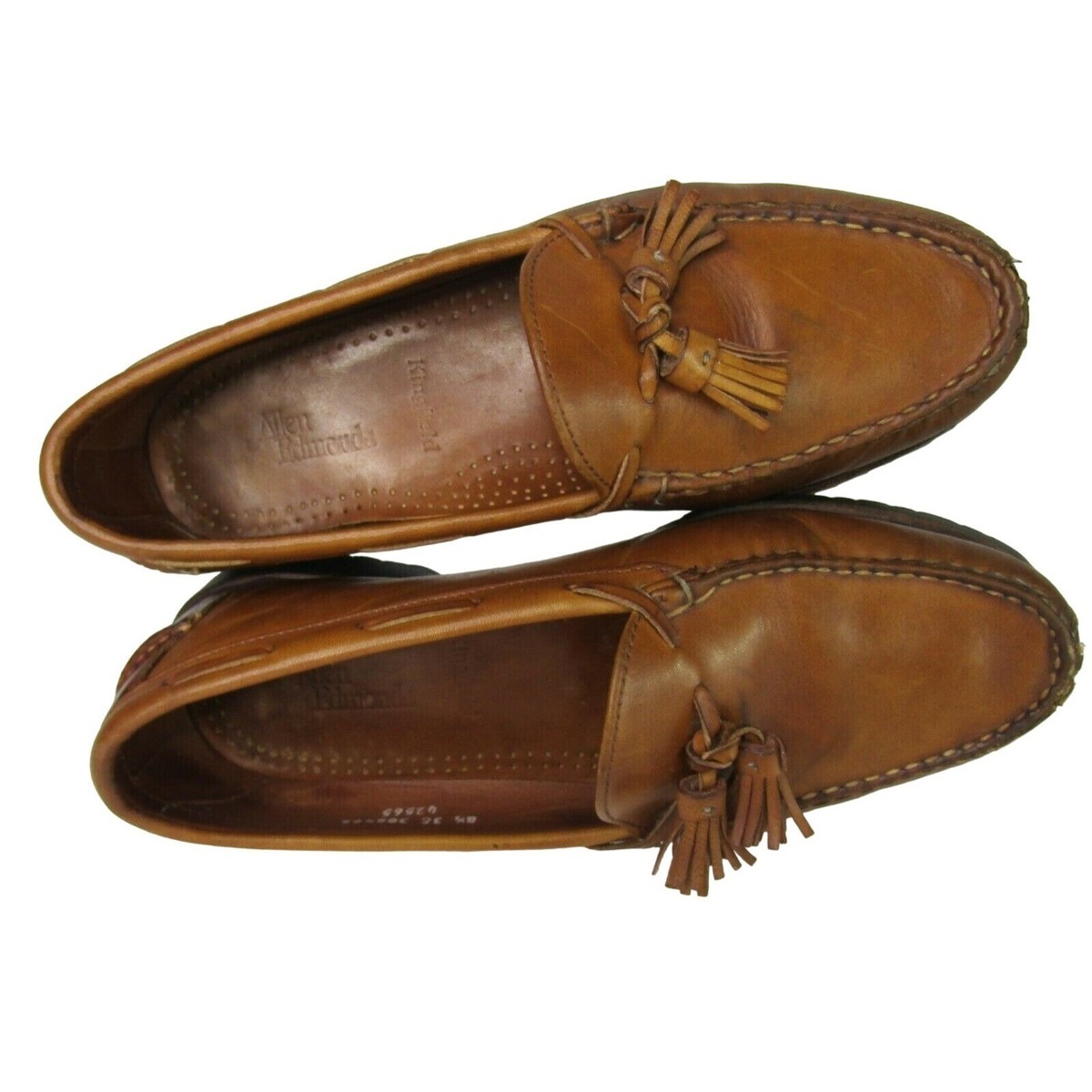 Vtg Allen Edmonds Kingsfield brown Leather slip-on loafers tassels Mens 8D Shoes Vintage Allen Edmonds Cody Tassel Loafers : r/allenedmonds main image 3