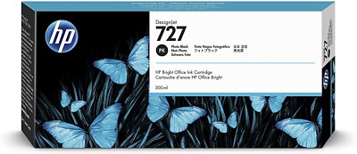 HP 727 DesignJet hohe Kapazität Tintenpatrone - Fotoschwarz, 300ml (F9J79A)