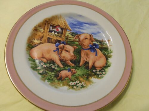 Lamberton Sterling China Pig & Chicken Plate U.S.A.