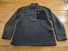 NWOT Men's Hi-Tec 1/4 Zip Long Sleeve Thermo Textured Fleece Jacket Gray XL