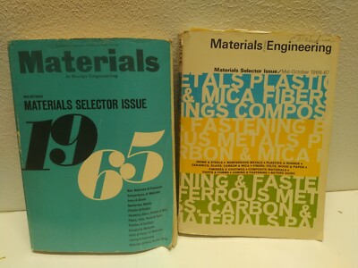 Materials in Design Engineering  Oct 1965 1966  VtG ADS Book Rare  GE Pfizer  3M