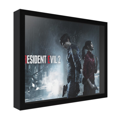 Resident Evil 2 (Remake) - 3D Shadow Box Frame (11'' x 14'')  Gaming Art